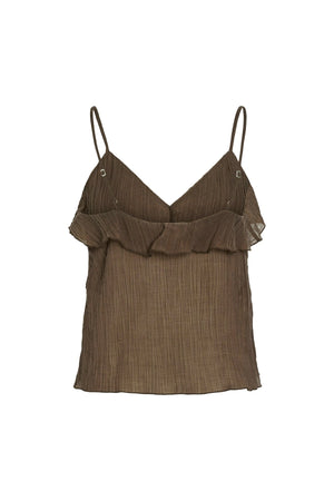 Danira singlettop met V-hals - leisteenzwart