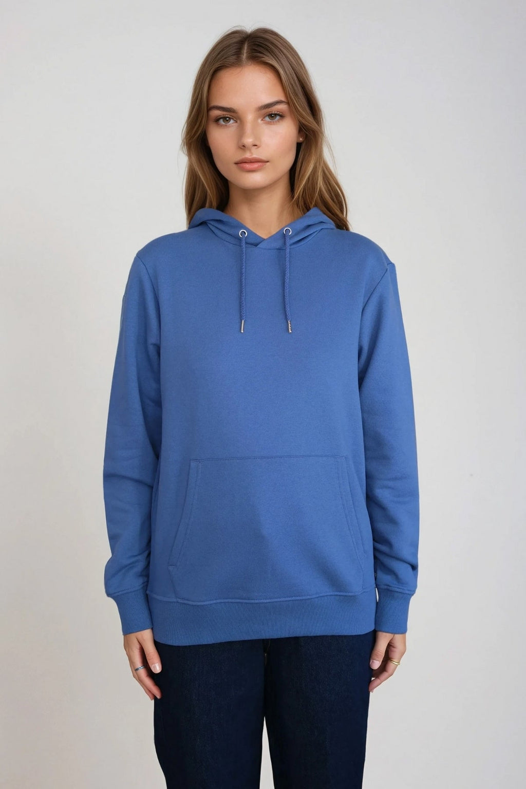Sweatshirt hoodie - stoffig blauw