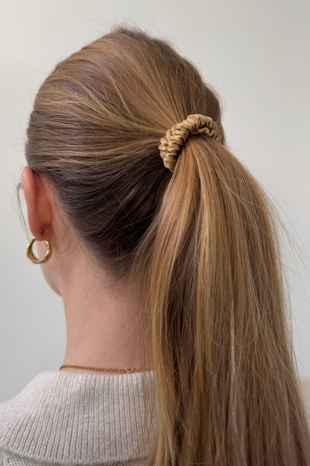 Zijde -elastisch - bruin