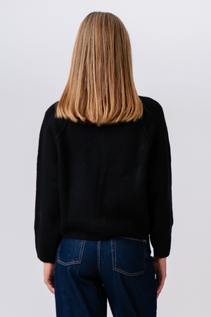 Selma Gebreide Rits - Zwart