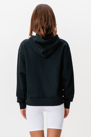 Zware hoodie - zwart