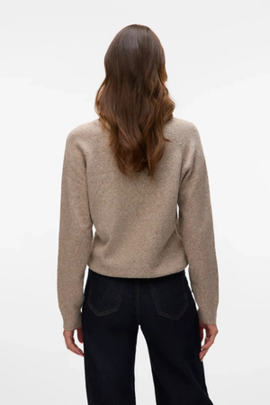 Doffy O-hals blouse - Moon Rock Melange