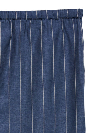 Odette Wijde Broek - Donker Denim / Wit
