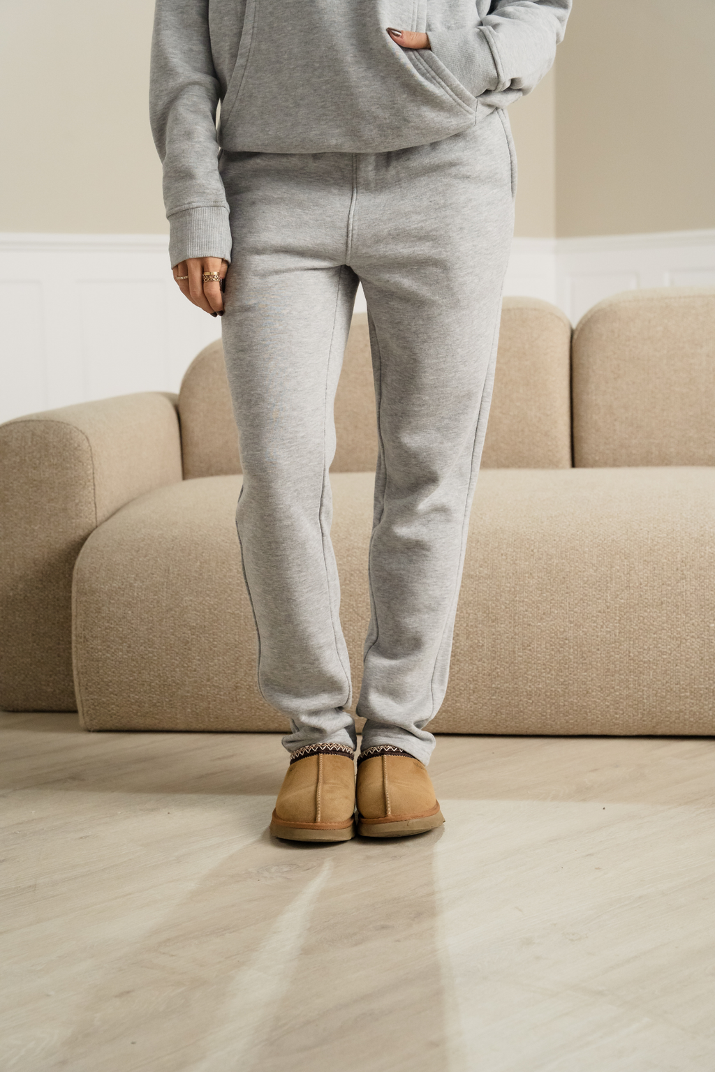 Essential joggingbroek - grijs gemêleerd