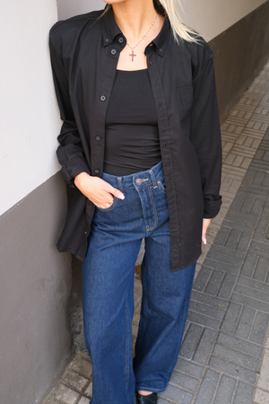 Vriendje oxford shirt - zwart