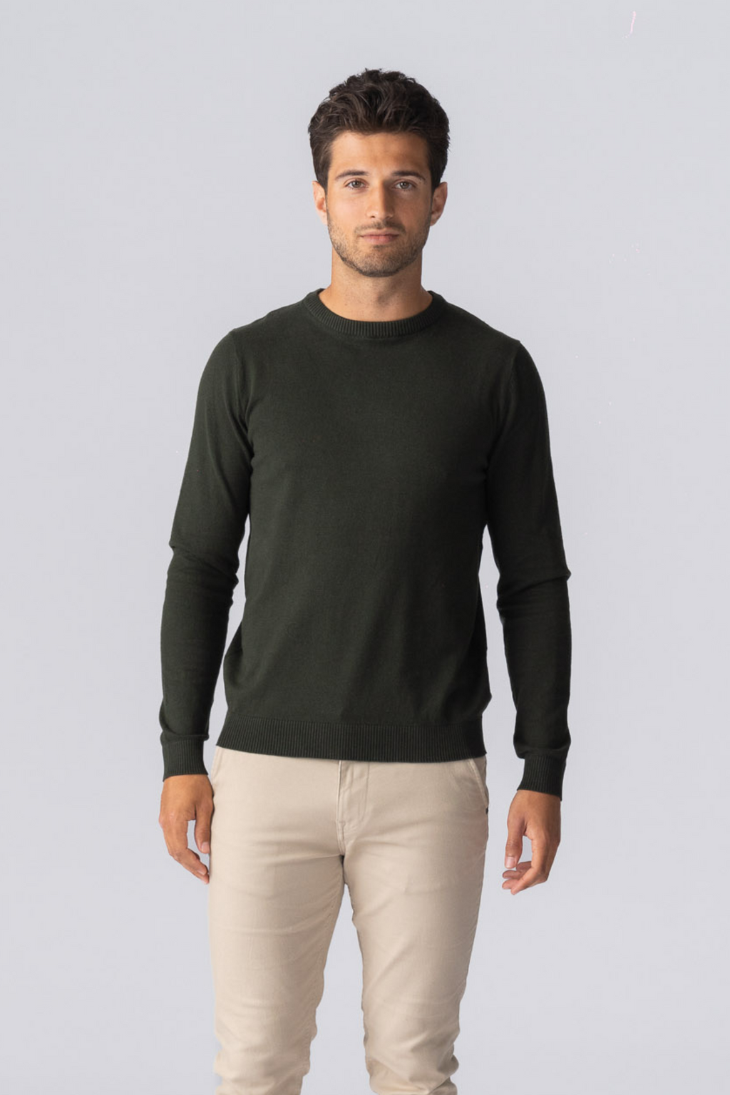 Pullover Ronde Hals - Army