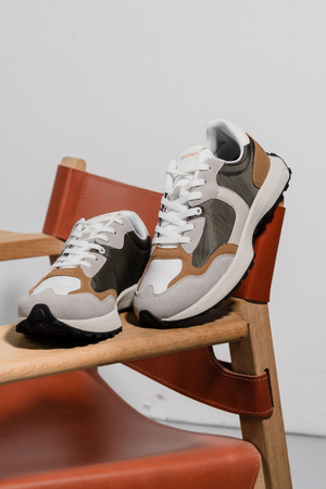 Klassieke Runner - Wit/kaki