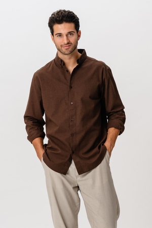 Linen Shirt - Coffee