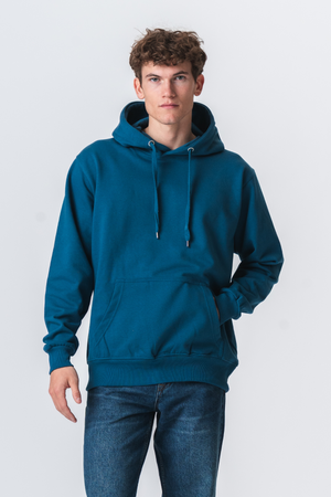Basic Hoodie - benzine blauw