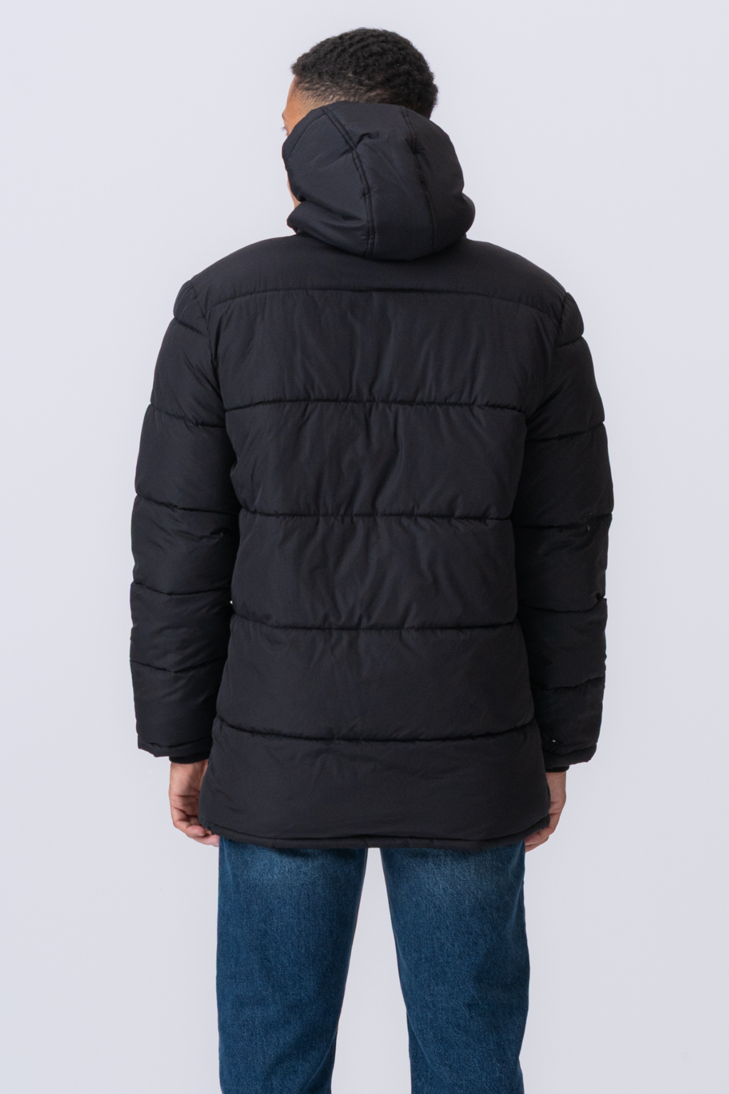 Lang puffer jack - Zwart