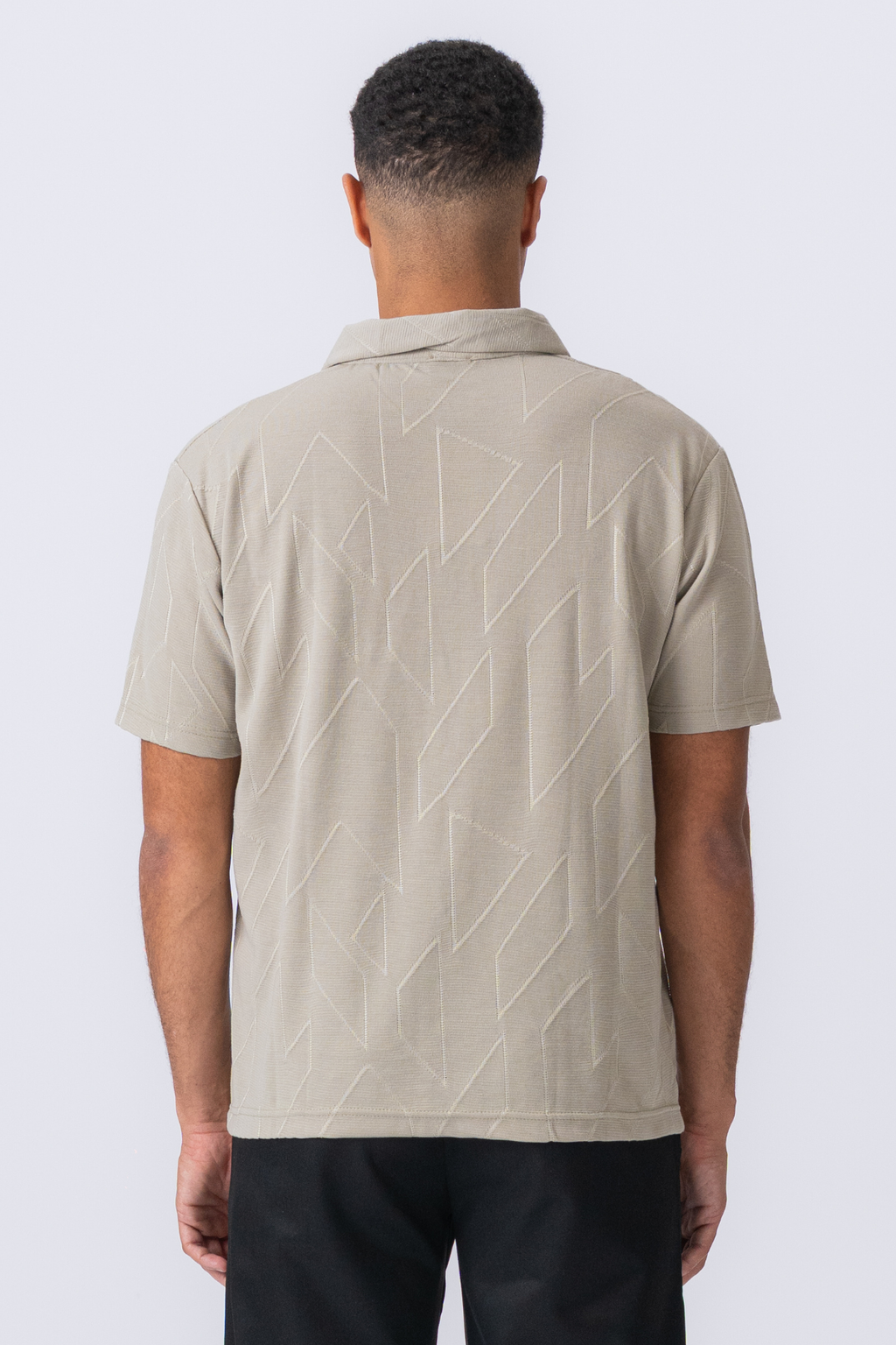 ATLAS TEXTURED POLO - KHAKI