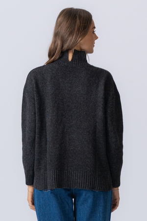 Emma Knit - Dark Grey Melange