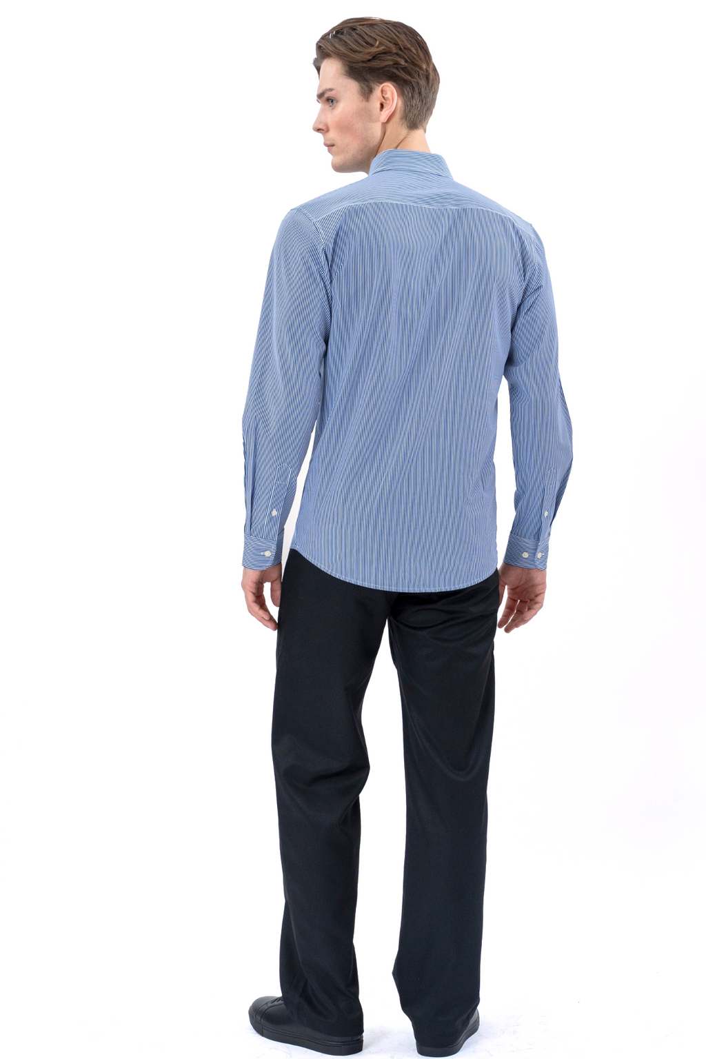 The Original Premium Performance Overhemd - Wit/Marineblauw