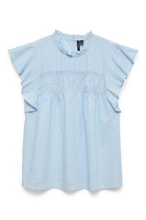 Trine Kanten Top - Kasjmier Blauw
