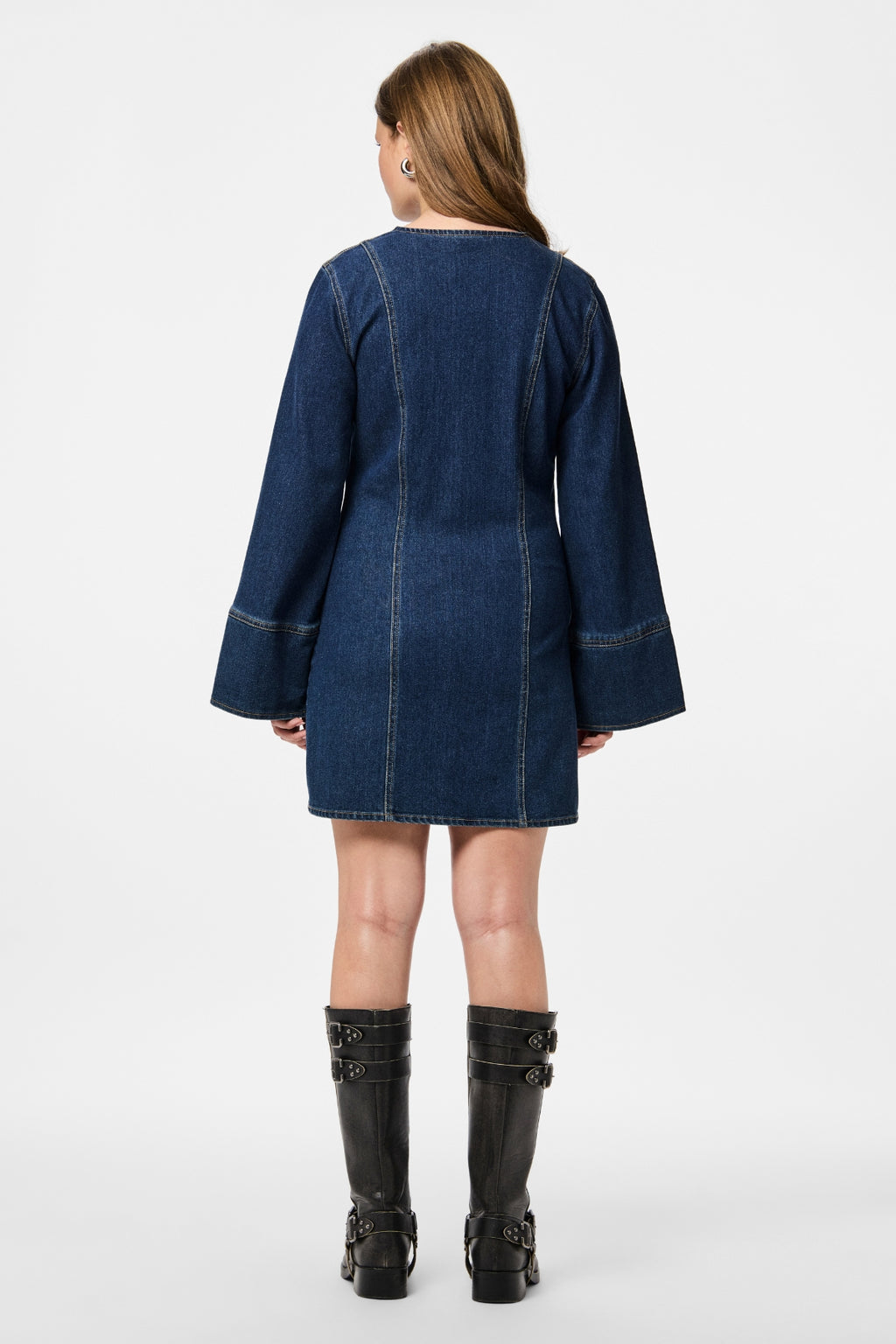 Flora Denim Jurk - Donkerblauw Denim