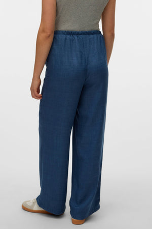 Melaney losse broek - Dark Denim Melange