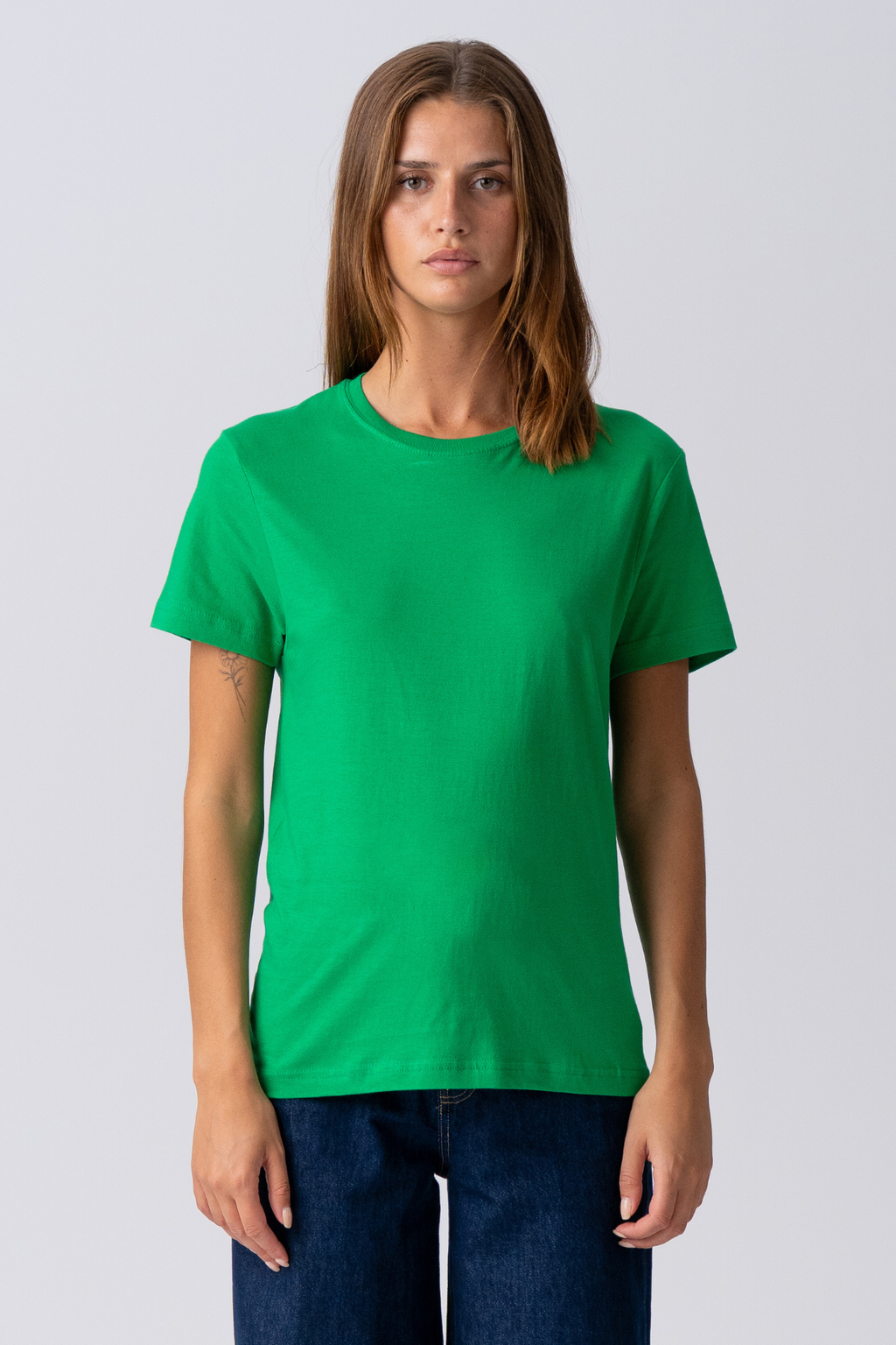 Basic Licht T -shirt - groen