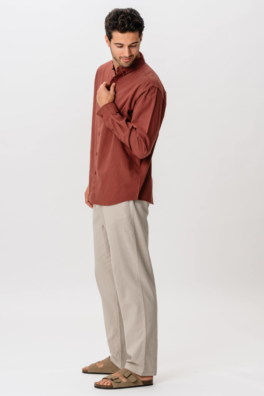 Linen Shirt - Terracotta