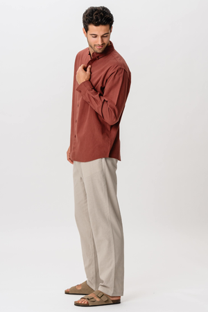 Linen Shirt - Terracotta