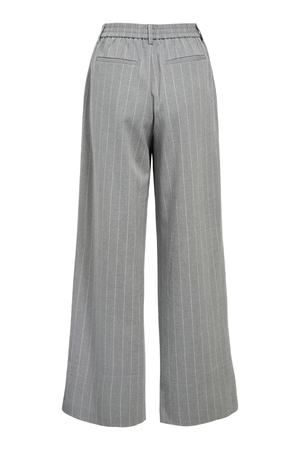 Lisa Wide Pant AOP - Medium Gray Melange