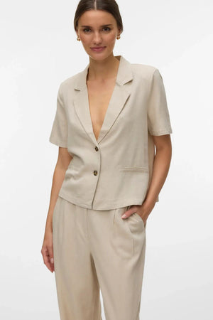 Mymilo korte blazer - zilveren voering