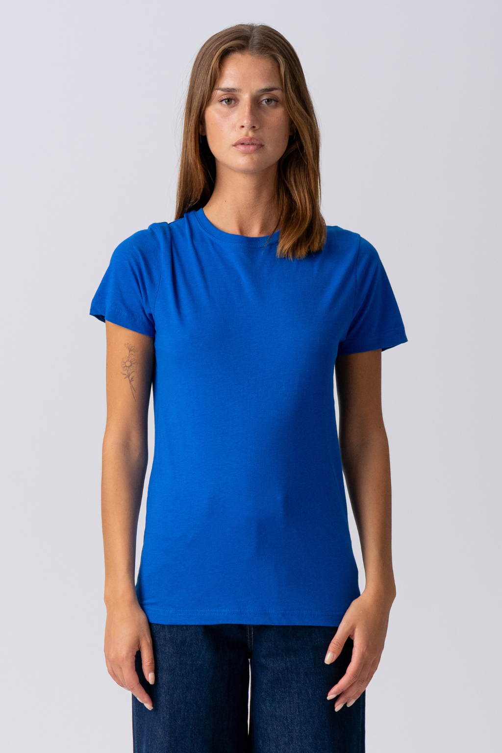 Basic Licht T -shirt - Blauw