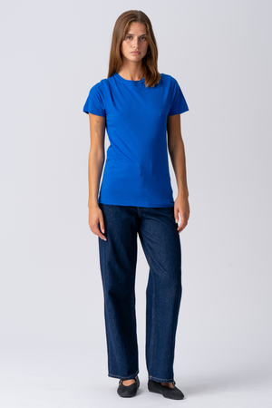 Basic Licht T -shirt - Blauw