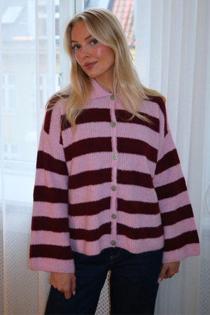 Josie Polo Gebreid - Roze/Bordeaux