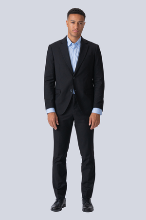 Premium Single-breasted Suit (Black)