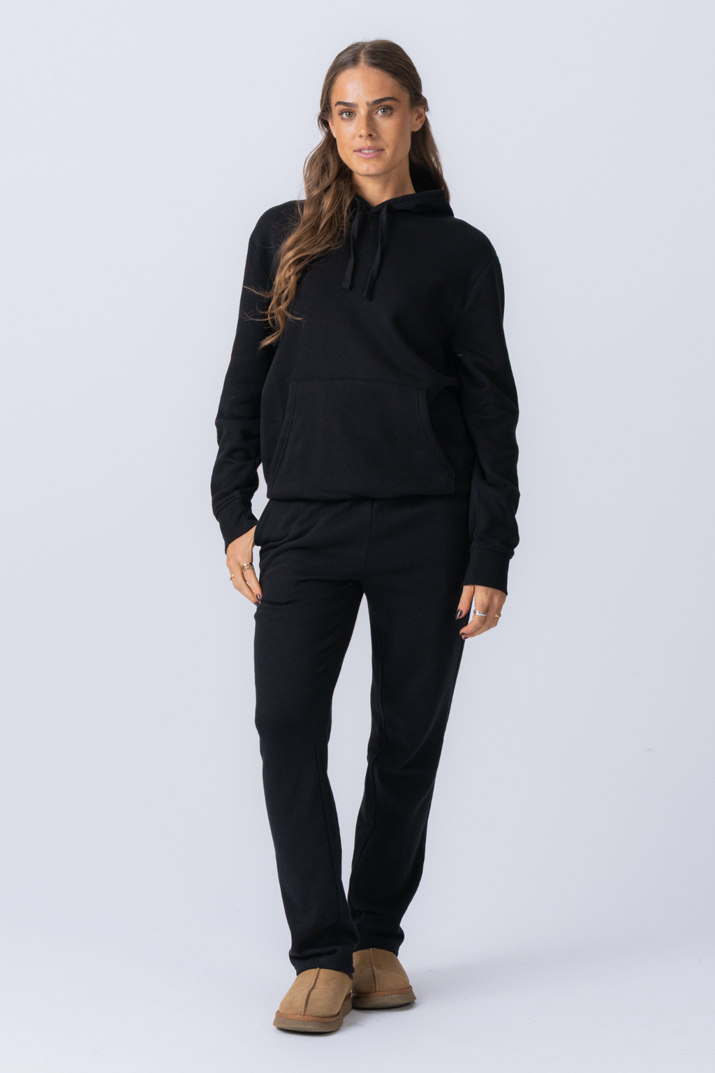 Essential sweatset met capuchon voor dames - zwart