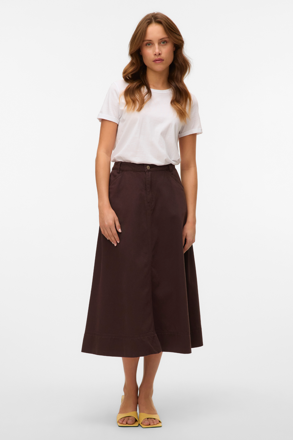 Filia gekleurde denimrok - chocoladetort