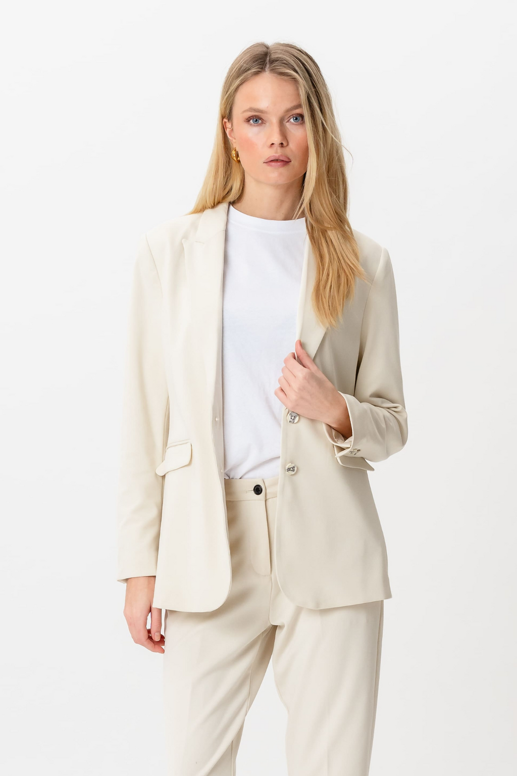 Blazer met klassieke pasvorm - Berken