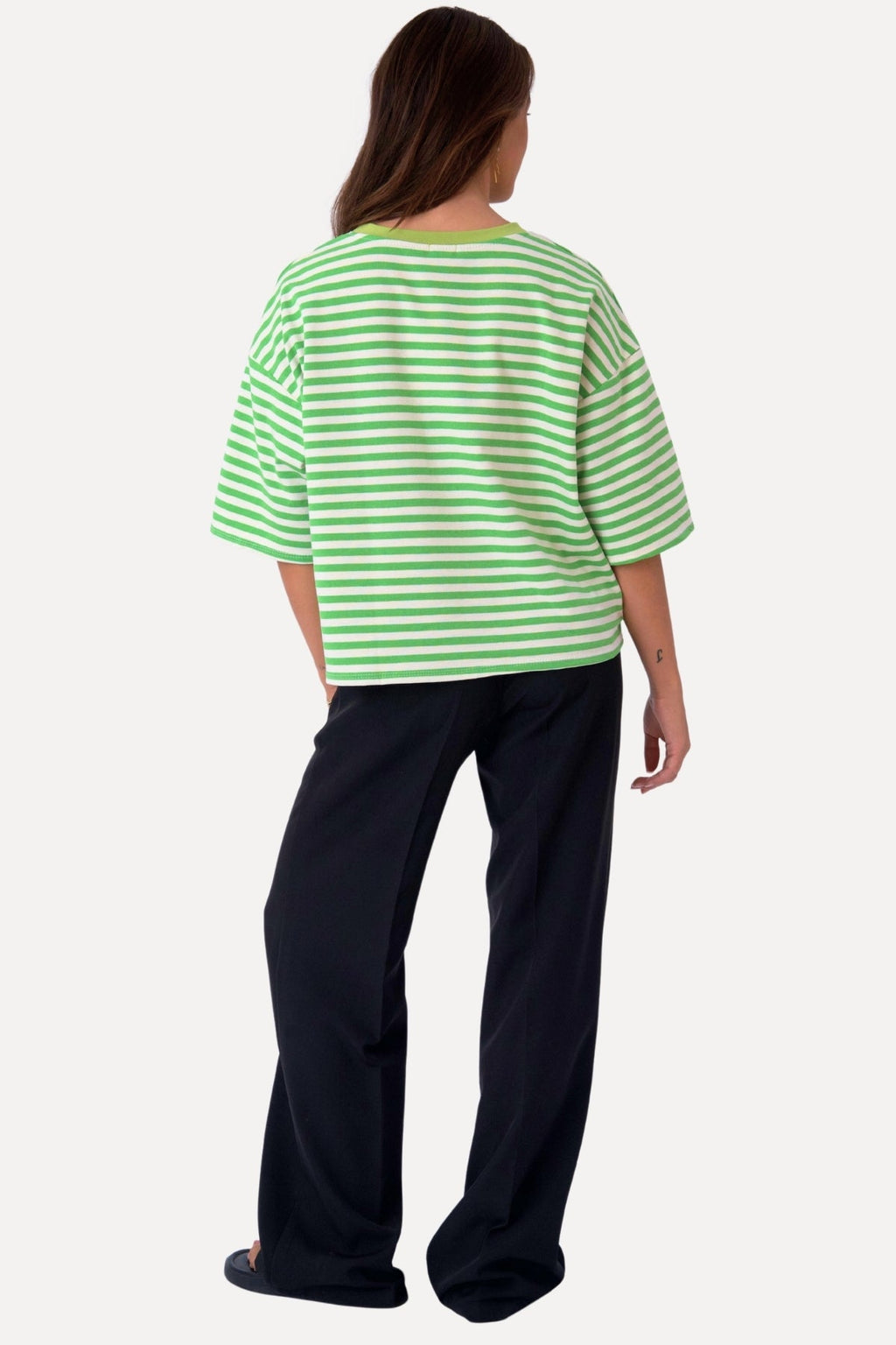 Zoe T-Shirt - Groen/Wit