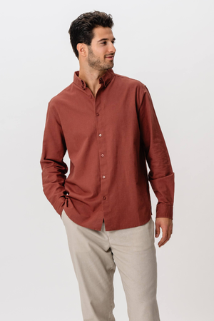 Linen Shirt - Terracotta