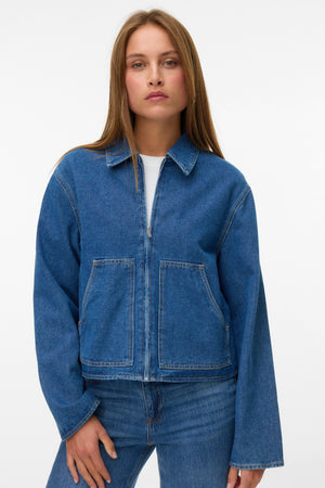 Aura spijkerjack - medium blauw denim