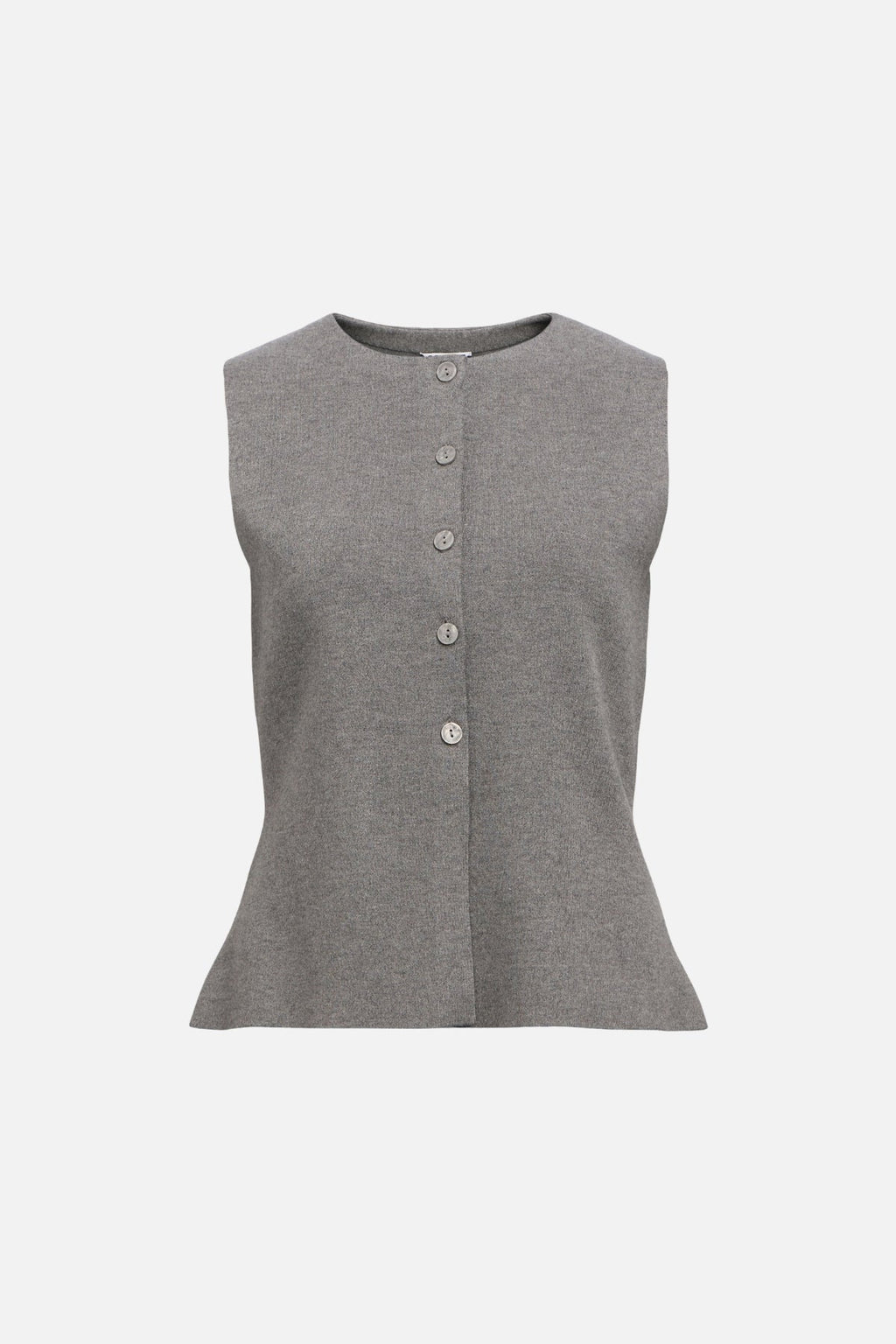 Reynard Knit Vest - Medium Gray Melange