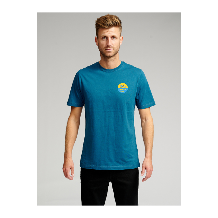 Biologisch Basic T -shirt - benzine blauw