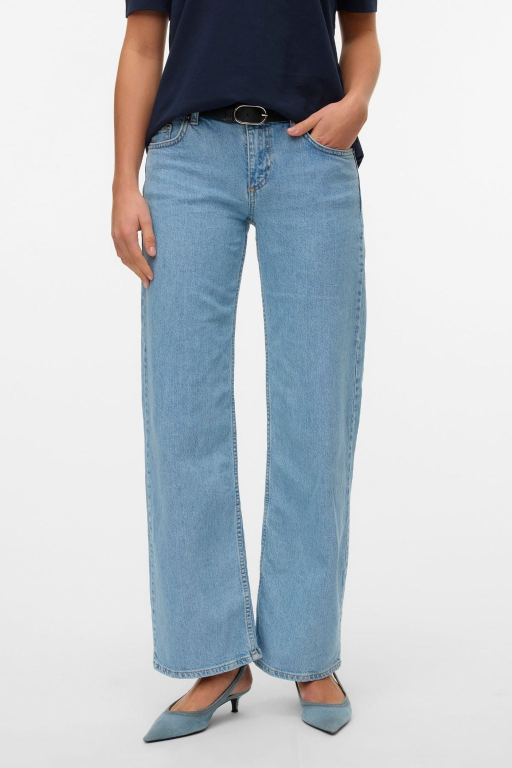 Alexis low taille denim jeans - lichtblauwe denim
