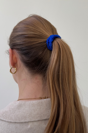 Zijde -elastisch - blauw