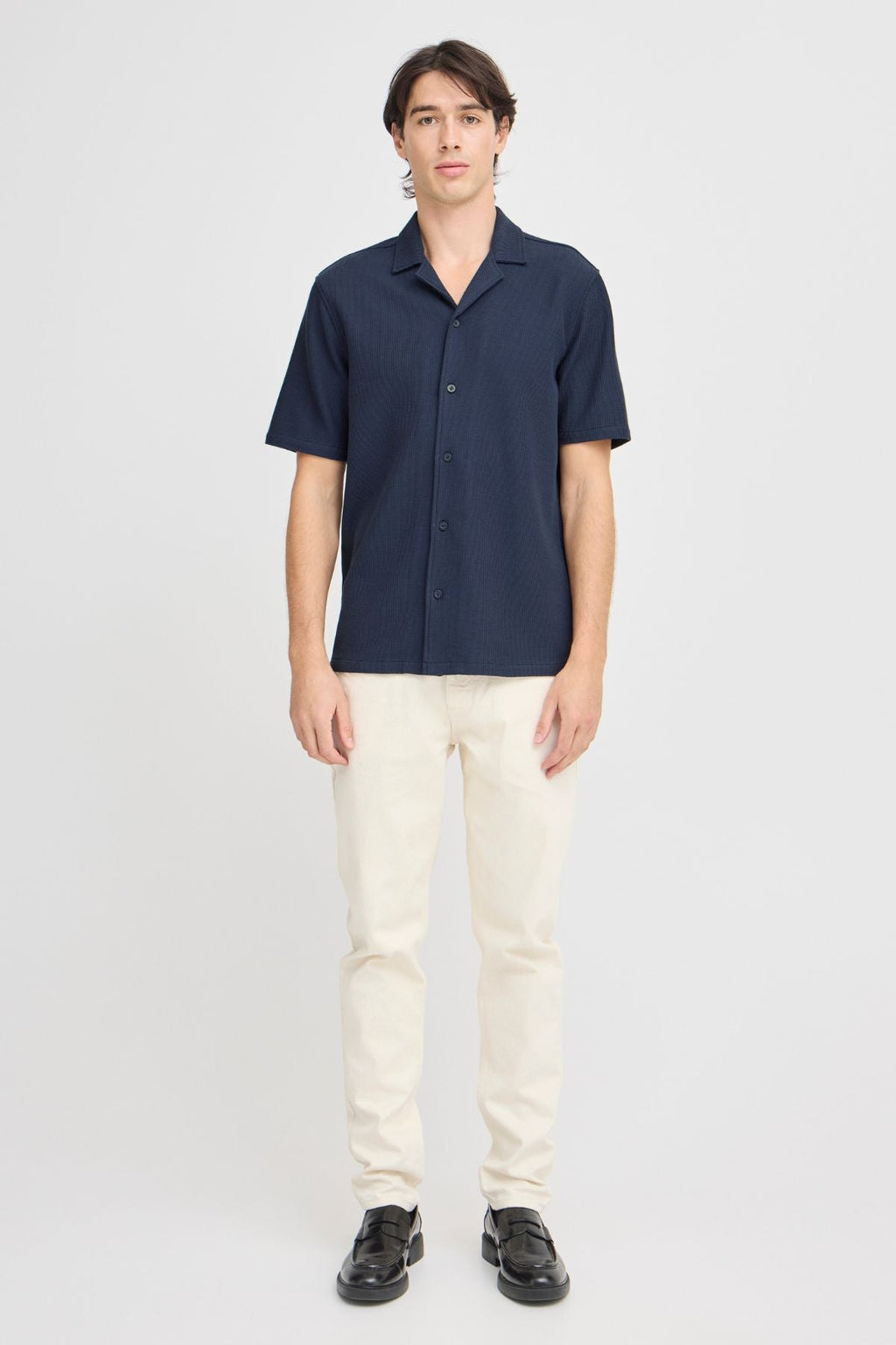 Gebreide shirt - marine
