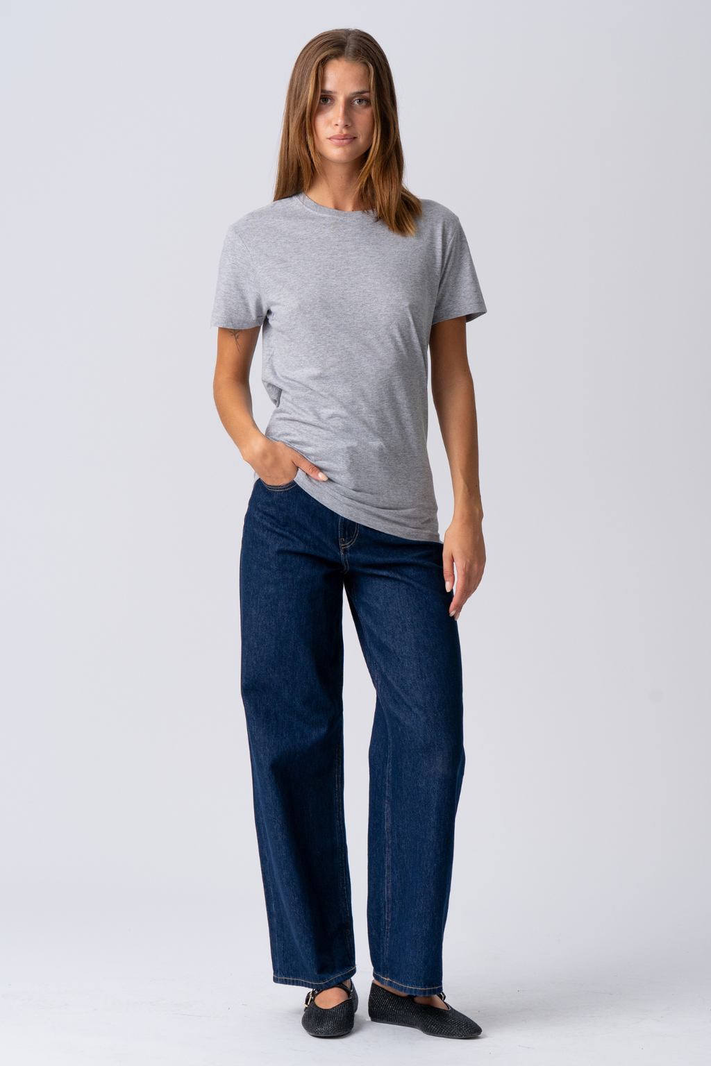 Basic Licht T -shirt - grijs