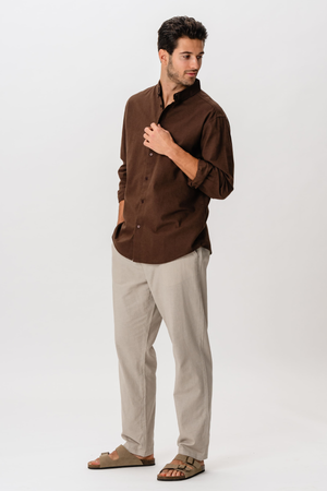 Linen Shirt - Coffee