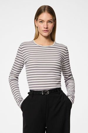 Myra Slim Riem - zwart zilver