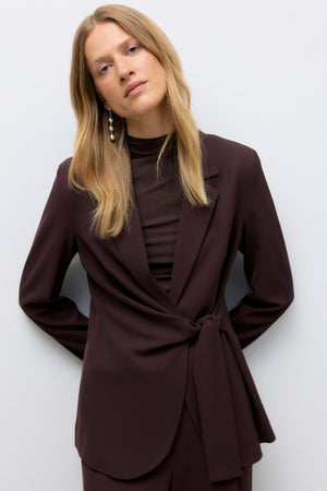 Upama Tie Blazer - Chocolade Plum
