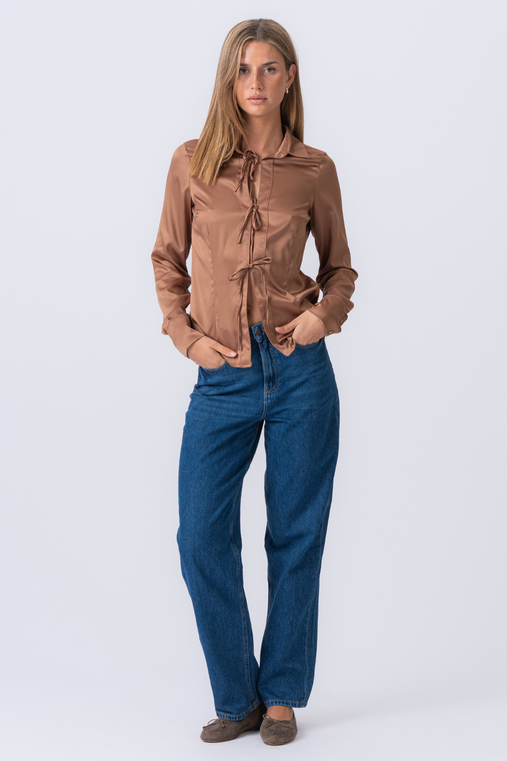 Lucy Tie -shirt - bruin
