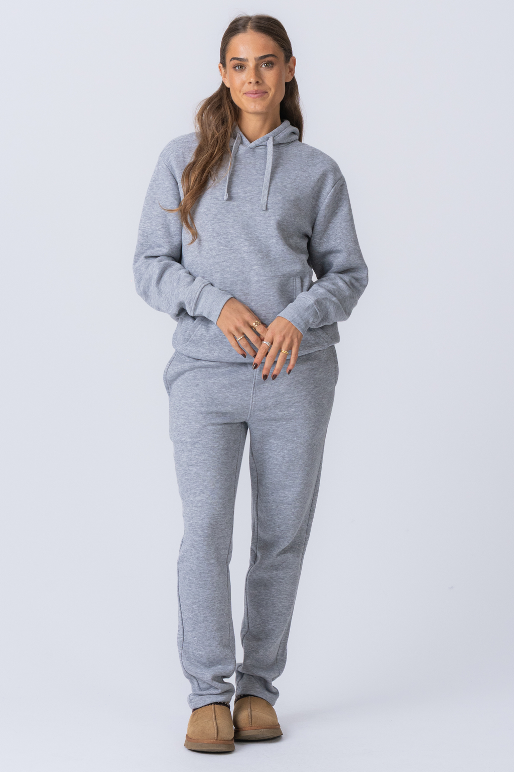 Essential joggingbroek - grijs gemêleerd