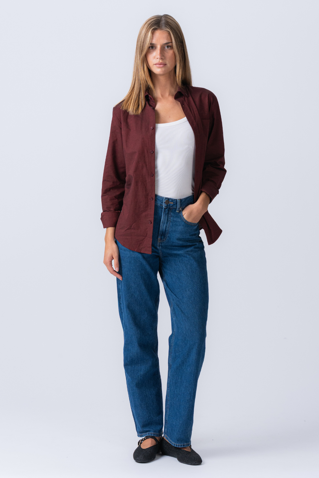 Vriendje Oxford Shirt - Bourgondië