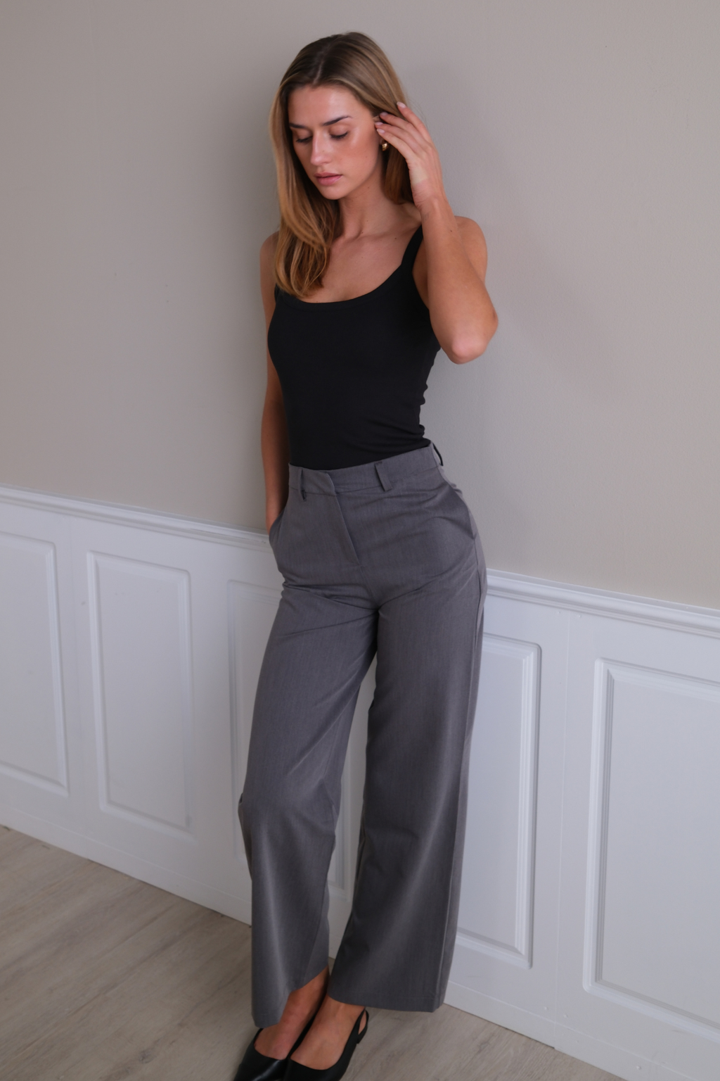 Rosalie Breed Pants - Grijs