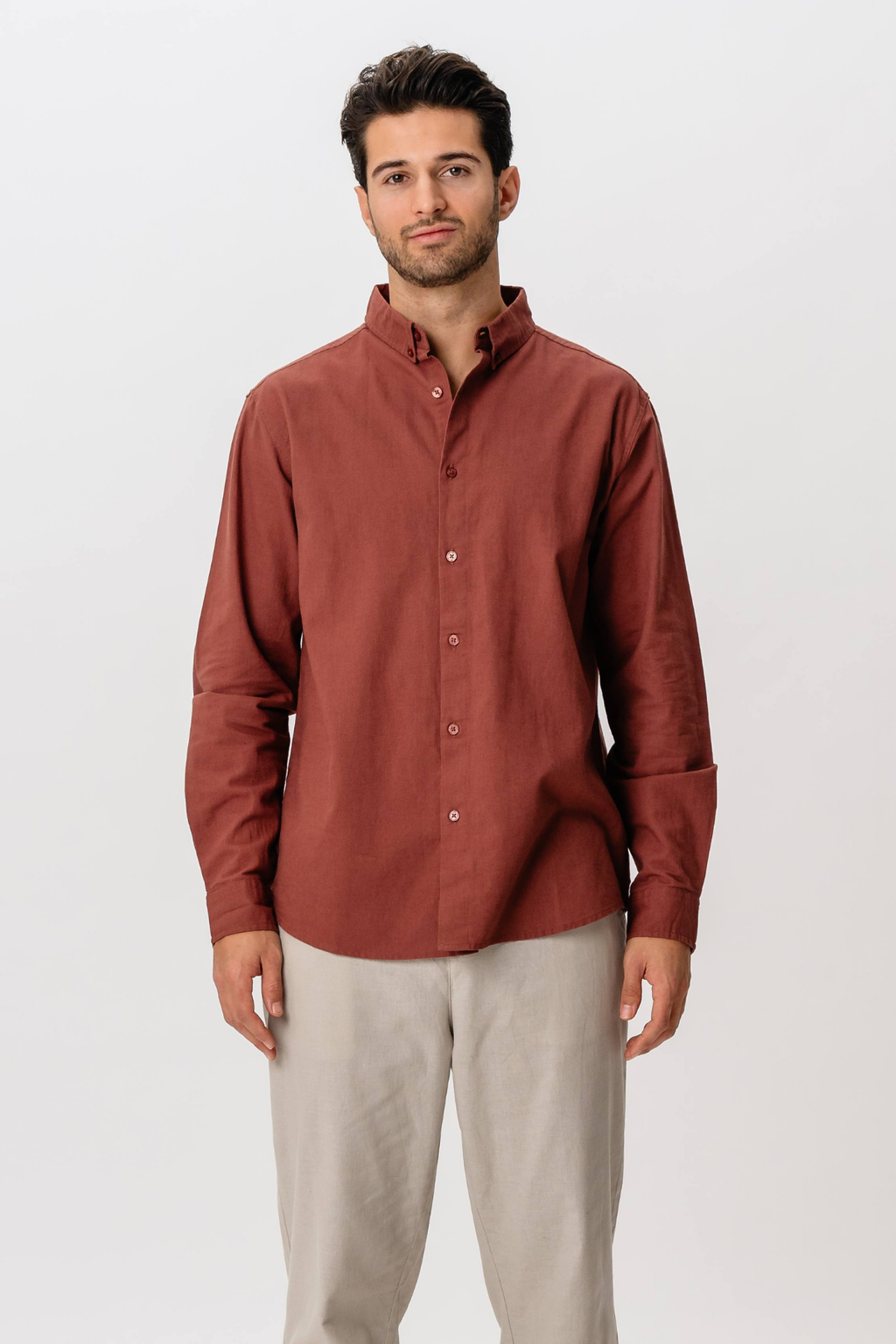 Linen Shirt - Terracotta