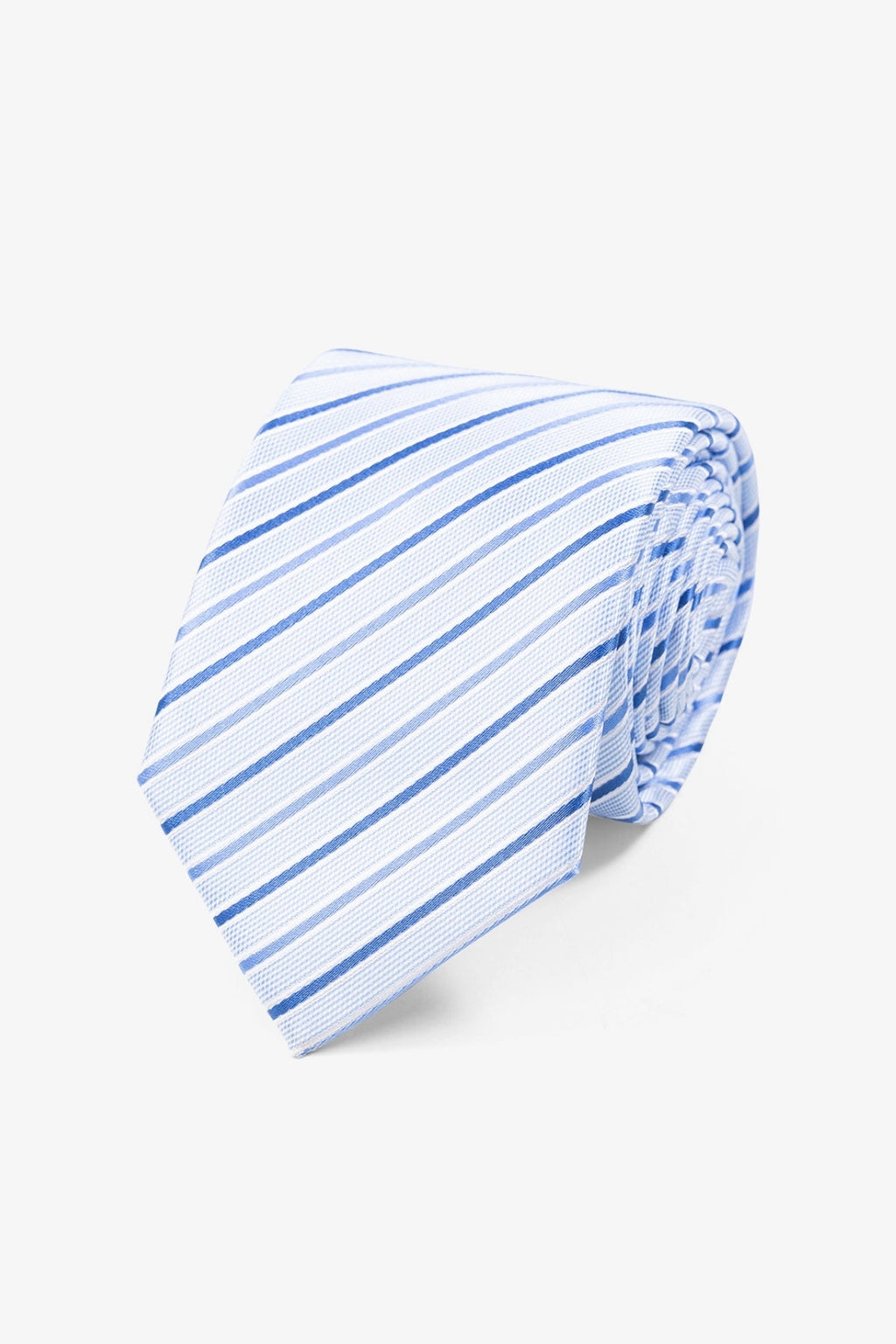 Tie - White/ Light Blue